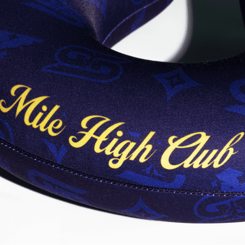 mile high club neck pillow logo