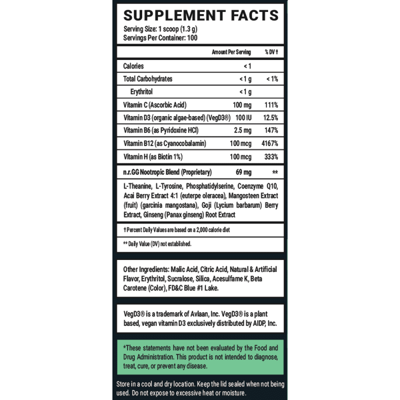 sigma brain caffeine free supplement facts