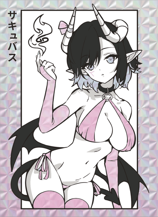 Succubus Prismatic Sticker