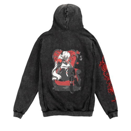 twisted rose back hoodie