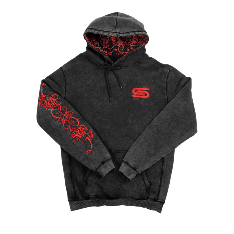 twisted rose front hoodie