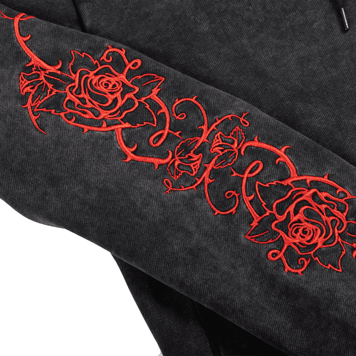 twisted rose hoodie sleeve